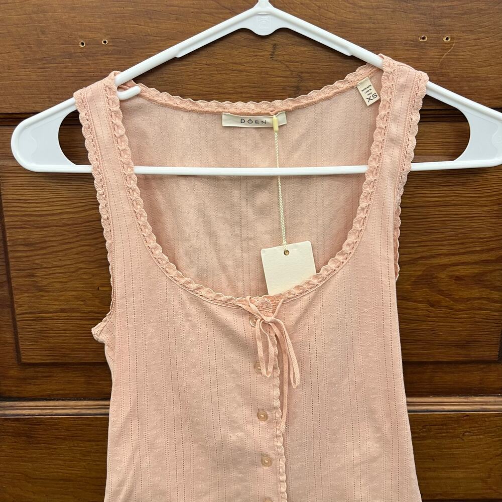 Doen Lois Tank Top in Pink Women's sz XS NWT's NEW - Picture 2 of 9